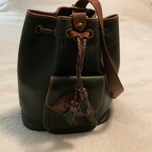Dooney & Bourke Dark Green/Brown Leather Backpack main image 6